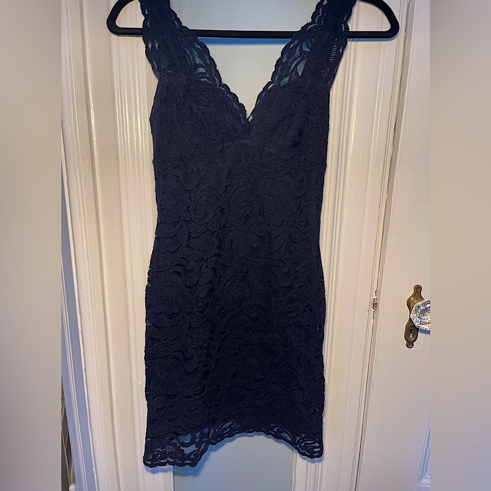 TopShop Navy Lace Dress